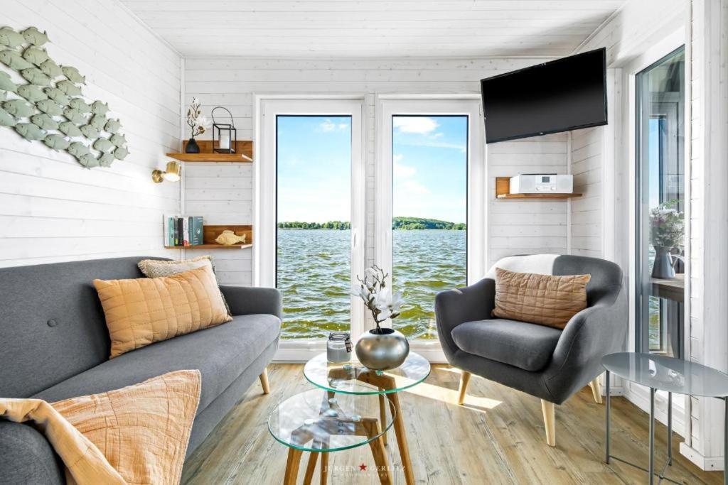 Hausboot Gluecksmomente Mit Dachterrasse In Schleswig Am Ostseefjord Schlei Ngoại thất bức ảnh
